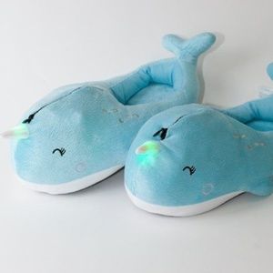 Narwhal Light-Up Slippers for Women